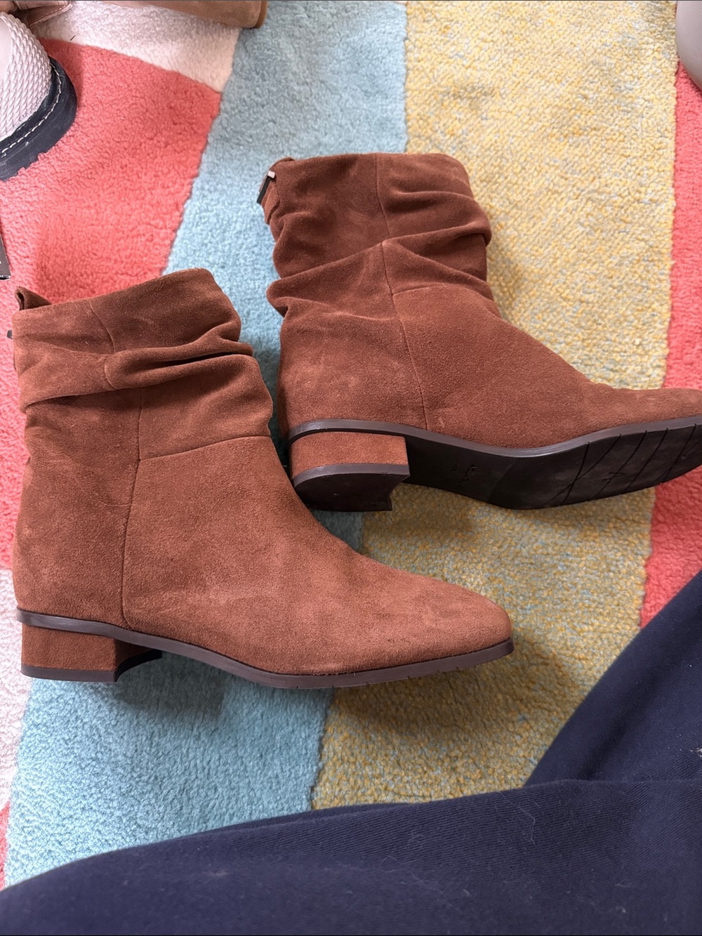Aquatalia Brown Suede Booties Size 6